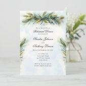 Grüne Hochzeit Einladung (Stehend Vorderseite)