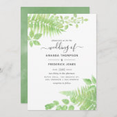 Grüne Hochzeit Einladung (Vorne/Hinten)