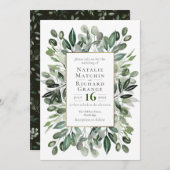 Grüne Hochzeit Einladung, Einladung (Vorne/Hinten)