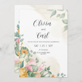 Grüne Hochzeit Einladung Eukalyptus Wedding (Vorne/Hinten)