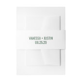 Grüne Hochzeit Einladungsbanderole (Vorderseite Beispiel)