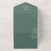 Grüne Hochzeit Elegante Landschaft Custom All In One Einladung (Außenbereich)