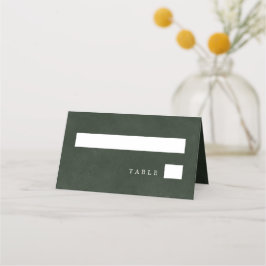 Grüne Hochzeit elegante Typografie-Klasse Platzkarte