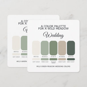 Grüne Hochzeit Farbpalette Karte