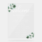 Grüne Hochzeit feierliches Programm Acrylschild (Vorderseite)