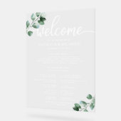 Grüne Hochzeit feierliches Programm Acrylschild (Winkel)