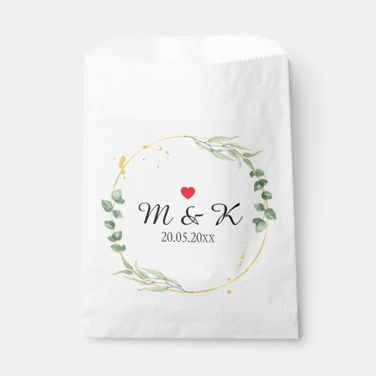 Grüne Hochzeit Geschenktütchen (Vorderseite)