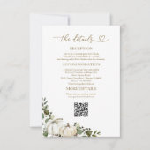 Grüne Hochzeit im Herbst Details Umschließungskart Einladung (Vorderseite)