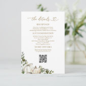 Grüne Hochzeit im Herbst Details Umschließungskart Einladung (Stehend Vorderseite)