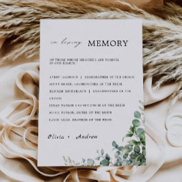 Grüne Hochzeit im Zeichen des liebenden Gedächtnis Einladung