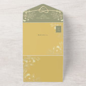 Grüne Hochzeit in Gelb und Gelb All In One Einladung (Außenbereich)