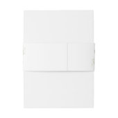 Grüne Hochzeit in königsblauen und weißen Blume Einladungsbanderole (Rückseitenbeispiel)