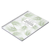 Grüne Hochzeit in tropischen Blättern Notizblock (Linke Seite)