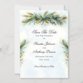 Grüne Hochzeit Magneteinladung (Vorderseite)