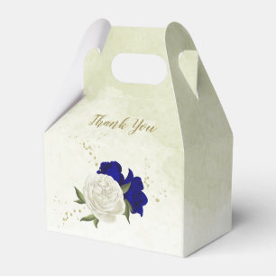 Grüne Hochzeit mit königsblauen Blume Geschenkschachtel