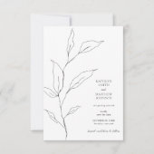 Grüne Hochzeit mit Minimalistischem Olivenöl Save The Date (Vorderseite)