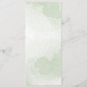 Grüne Hochzeit mit weißen Blume Menükarte (Rückseite)