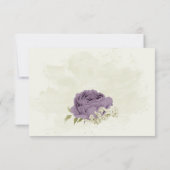 Grüne Hochzeit mit weißer Blüte Dankeskarte (Rückseite)