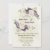 Grüne Hochzeit mit weißer Blüte Einladung (Vorderseite)