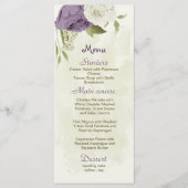 Grüne Hochzeit mit weißer Blüte Menükarte (Vorderseite)