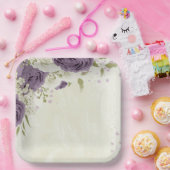 Grüne Hochzeit mit weißer Blüte Pappteller (Party)