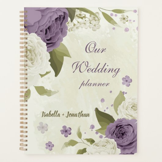 Grüne Hochzeit mit weißer Blüte Planer (Vorderseite)