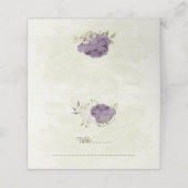 Grüne Hochzeit mit weißer Blüte Platzkarte (Außenseite Aufgefaltet)