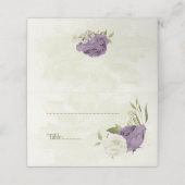 Grüne Hochzeit mit weißer Blüte Platzkarte (Außenseite Aufgefaltet)