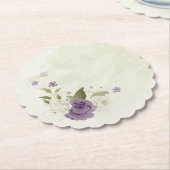 Grüne Hochzeit mit weißer Blüte Untersetzer (angewinkelt)