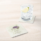 Grüne Hochzeit mit weißer Blüte Untersetzer (Vor Ort)