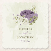 Grüne Hochzeit mit weißer Blüte Untersetzer (Vorderseite)