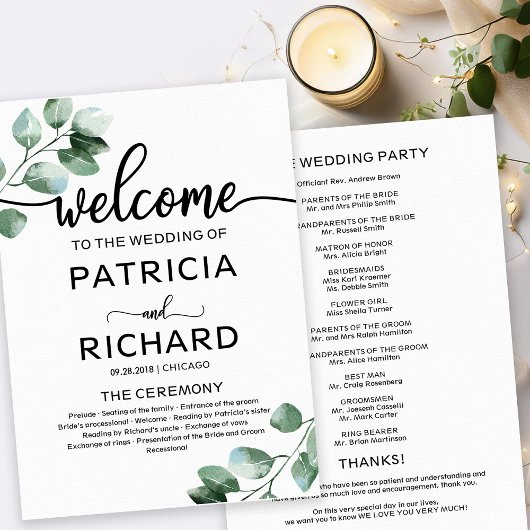 Grüne Hochzeit Programm