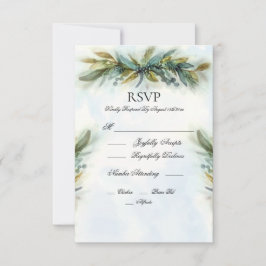 Grüne Hochzeit RSVP Karte