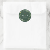 Grüne Hochzeit Runder Aufkleber (Tasche)