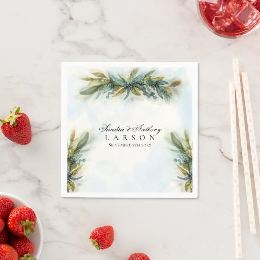 Grüne Hochzeit Serviette (Beispiel)