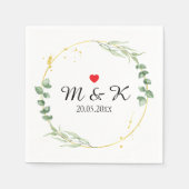 Grüne Hochzeit Serviette (Vorderseite)