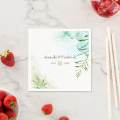 Grüne Hochzeit Serviette (Beispiel)