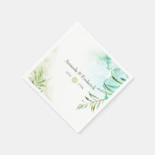 Grüne Hochzeit Serviette (Ecke)