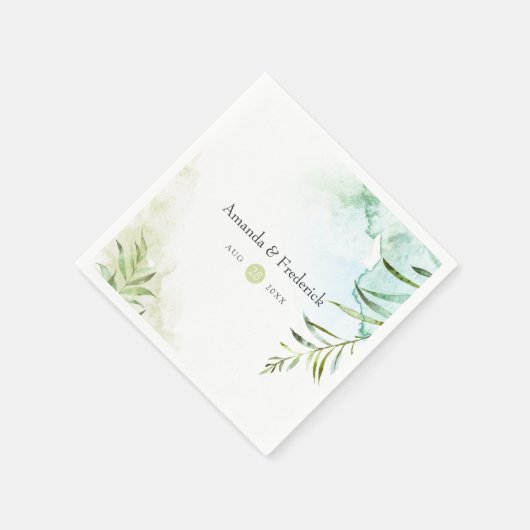 Grüne Hochzeit Serviette (Ecke)