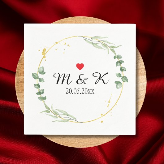 Grüne Hochzeit Serviette