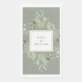 Grüne Hochzeit Serviette (Vorderseite)
