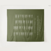 Grüne Hochzeit Sitzplan Alphabetisch Stoff Wandteppich (Vorderseite (Horizontal))