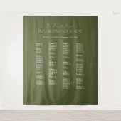 Grüne Hochzeit Sitzplan Alphabetisch Stoff Wandteppich (Vorderseite)