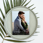 Grüne Hochzeit speichern Sie das Date-Foto Save The Date