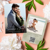 Grüne Hochzeit speichern Sie das Date-Foto Save The Date