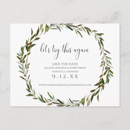 Grüne Hochzeit verändern die Ankündigung (Vorderseite)