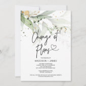 Grüne Hochzeit verzögerte Notizen Änderung von Plä Einladung (Vorderseite)