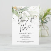 Grüne Hochzeit verzögerte Notizen Änderung von Plä Einladung (Stehend Vorderseite)