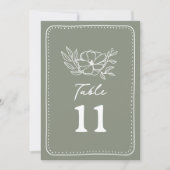 Grüne Hochzeit von Blumenblättern Einladung (Vorderseite)