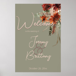 Grüne Hochzeit von Boho Rust & Neutral Fall Poster
